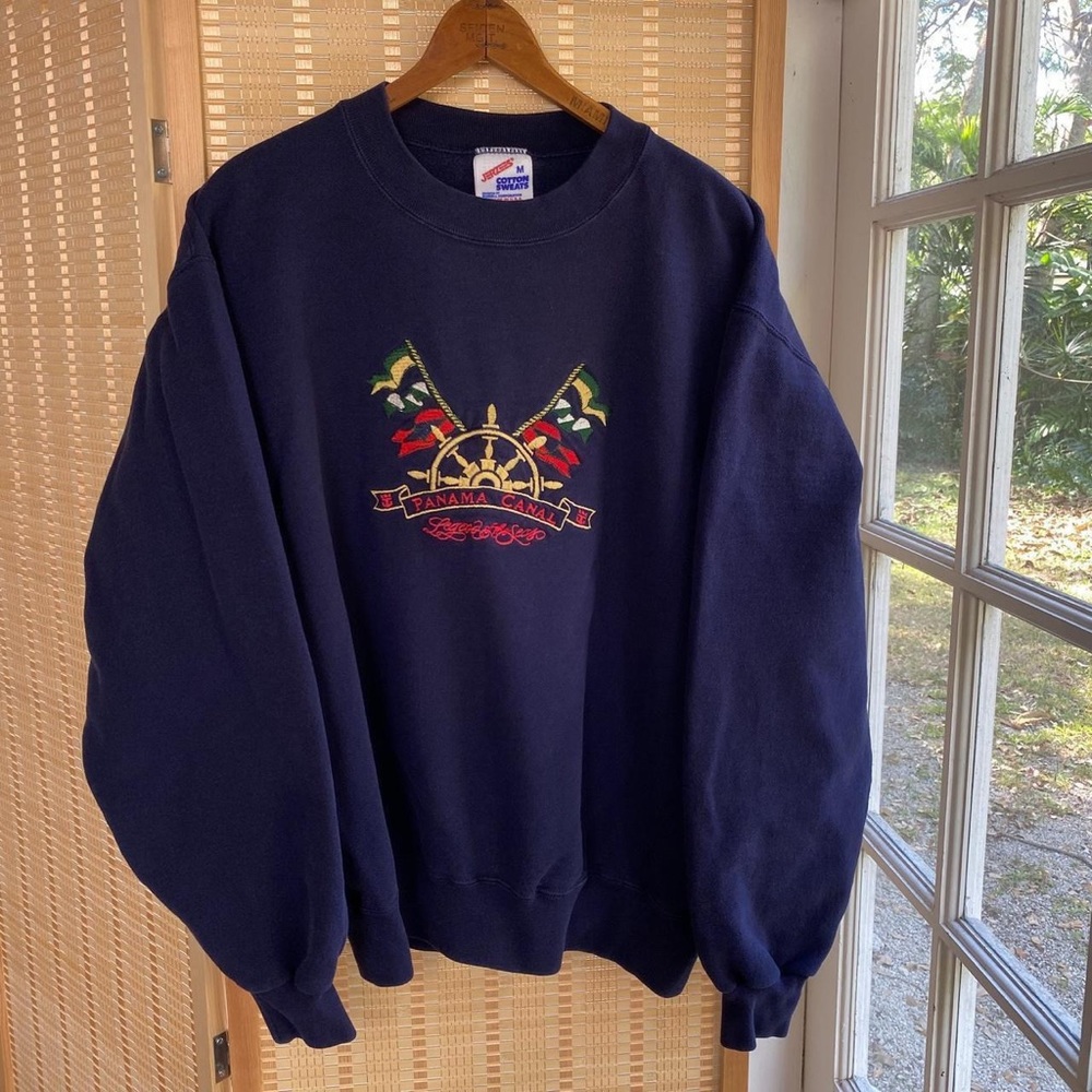 90s Vintage Sweatshirt Panama Canal